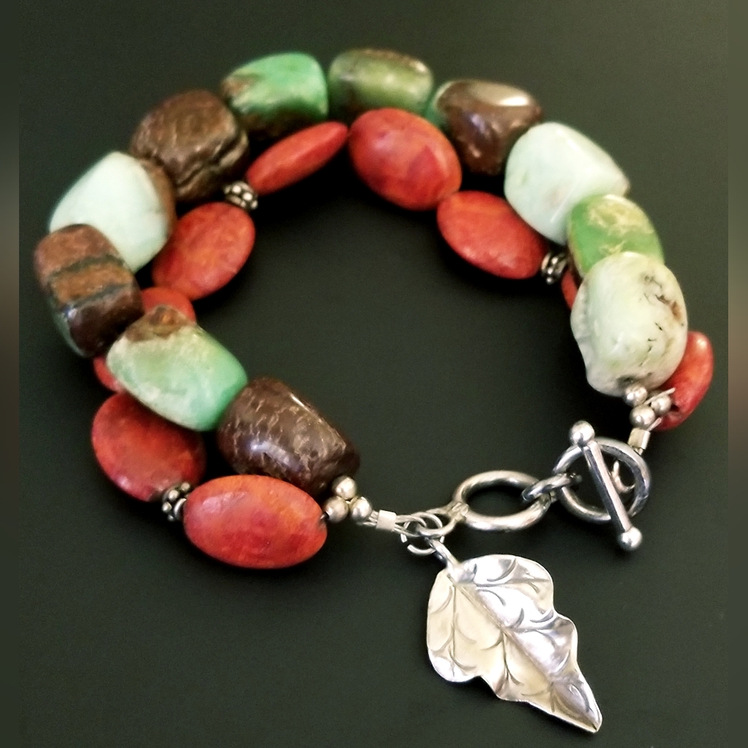 Very Rare Silpada Sterling Silver & Stone Bracelet